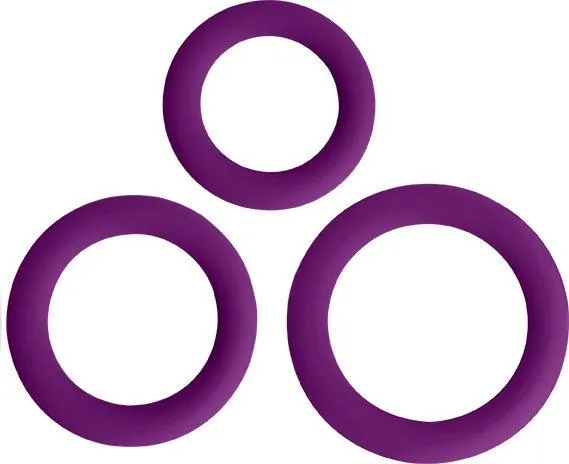 Vibrators Curve Novelties Gossip Love Ring Trio Violet Purple