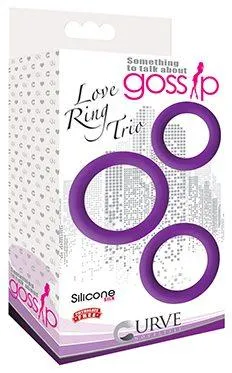 Vibrators Curve Novelties Gossip Love Ring Trio Violet Purple Vibrators Curve Novelties Gossip Love Ring Trio Violet Purple