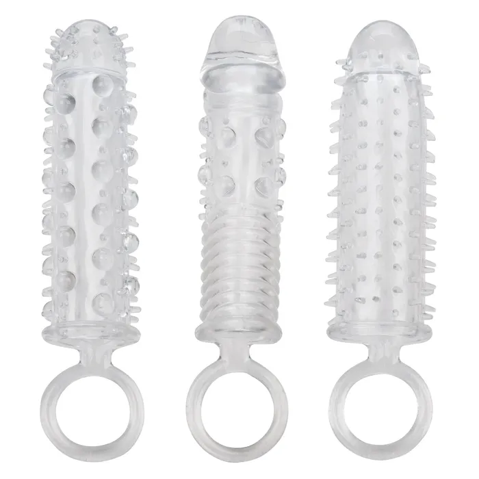 Calexotic 3 Piece Textured Extension Set California Exotic Male Sex Toys