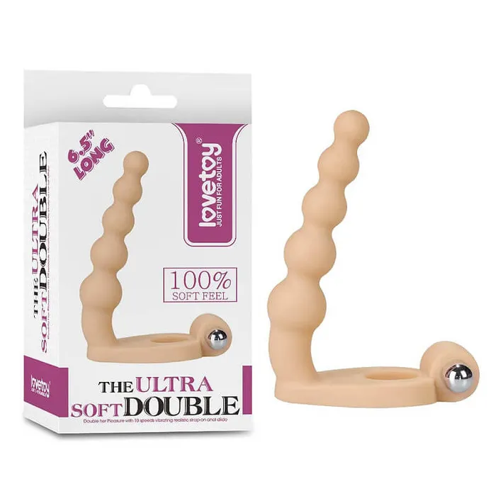 Male Sex Toys LOVETOY LOVETOY Ultra Soft 65 Anal Beads with Cock Ring Dual Stimulation Toy