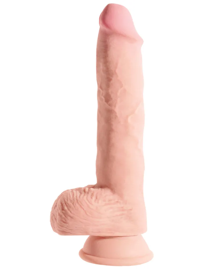 King Cock Dildos King Cock Plus Realistic Dildo Triple Density with Balls Fat Cock 10 inch