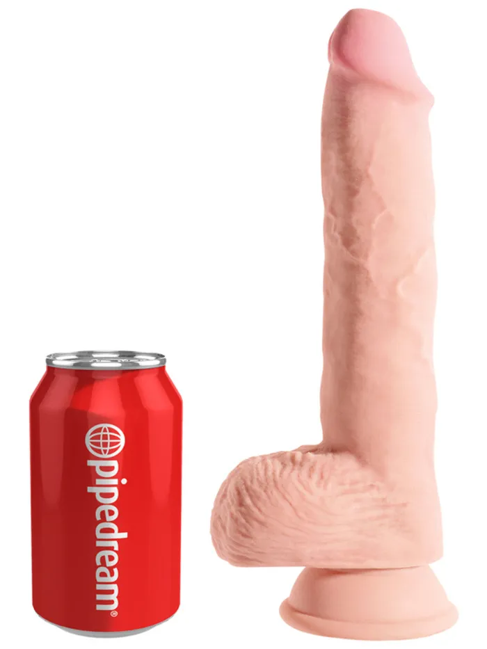 King Cock Dildos King Cock Plus Realistic Dildo Triple Density with Balls Fat Cock 10 inch