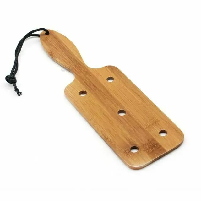 House of Dasein Male Sex Toys Paddles Wide With Holes Natural Bamboo Spanking Paddle Bdsm Toy