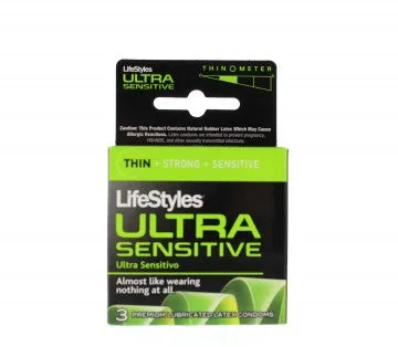 Lifestyles Ultra Sensitive 3 pk Lifestyle Female Sex Toys
