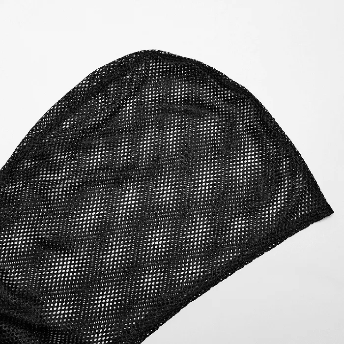 EVEs SECRETS Female Sex Toys Mesh Gothic Hooded Vest with a Seductive Punk Hollow Design