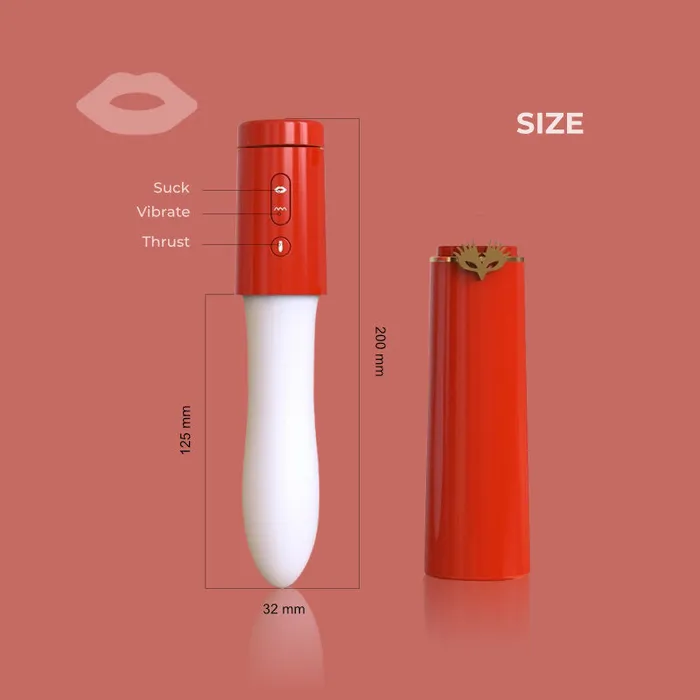 Female Sex Toys FRISKY BUSINESS SG Kiss Thrill Thruster Sucking Automatic Thrusting Vibrating 3 In 1 Vibrator