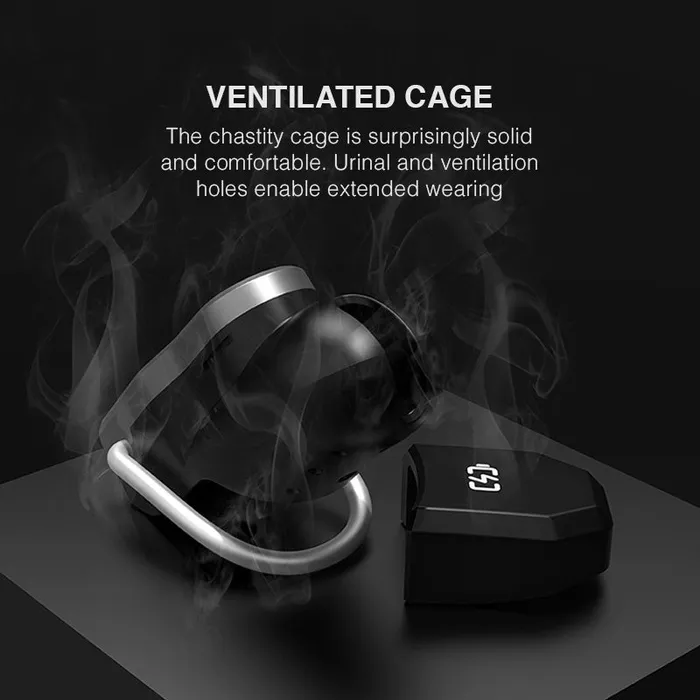 FRISKY BUSINESS SG Shock Lock APP Control Chastity Cock Cage Male Sex Toys