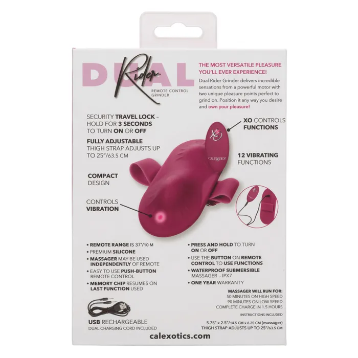 CalExotics Female Sex Toys CaleXOtics Dual Rider Remote Control Grinder Red