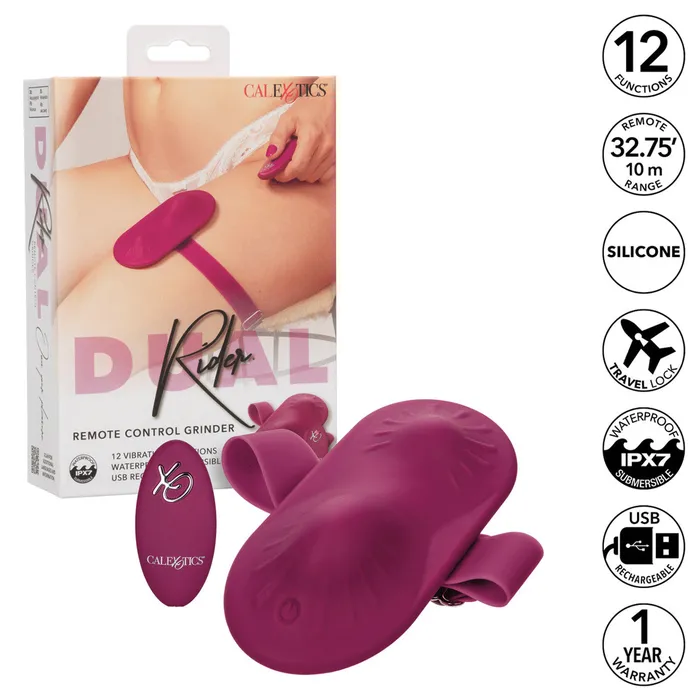 CalExotics Female Sex Toys CaleXOtics Dual Rider Remote Control Grinder Red