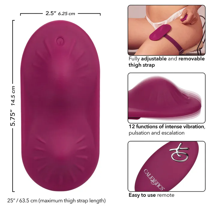 CalExotics Female Sex Toys CaleXOtics Dual Rider Remote Control Grinder Red