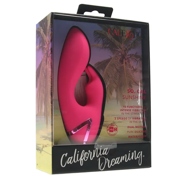 CalExotics Vibrators California Dreaming SoCal Sunshine Rabbit Vibe in Pink CalExotics Vibrators California Dreaming SoCal Sunshine Rabbit Vibe in Pink