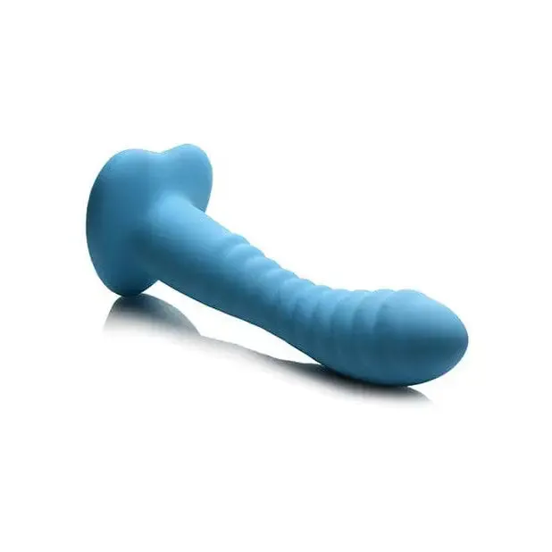 Curve Toys Simply Sweet Ribbed Silicone Dildo 7in Blue Dildos Curve Toys Simply Sweet Ribbed Silicone Dildo 7in Blue Dildos