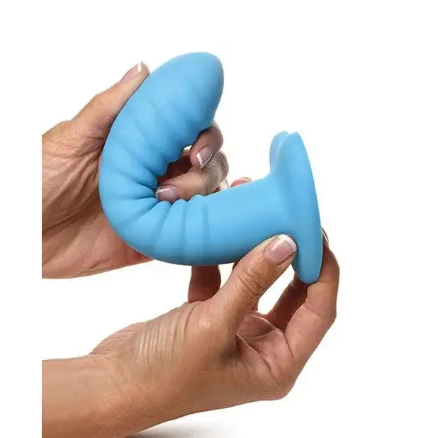Curve Toys Simply Sweet Ribbed Silicone Dildo 7in Blue Dildos Curve Toys Simply Sweet Ribbed Silicone Dildo 7in Blue Dildos
