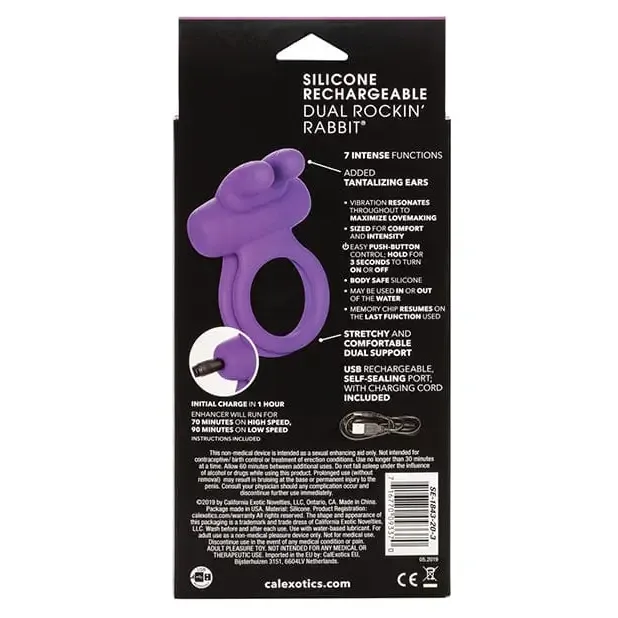 Female Sex Toys CalExotics Silicone Rechargeable Enhancer Female Sex Toys CalExotics Silicone Rechargeable Enhancer