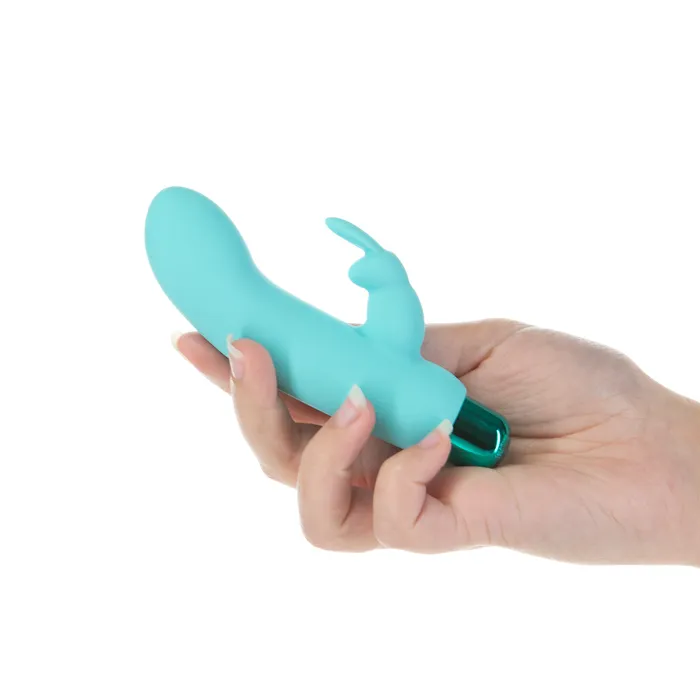 Female Sex Toys PowerBullet PowerBullet Alices Bunny Rechargeable Bullet with Removable Rabbit Sleeve Teal