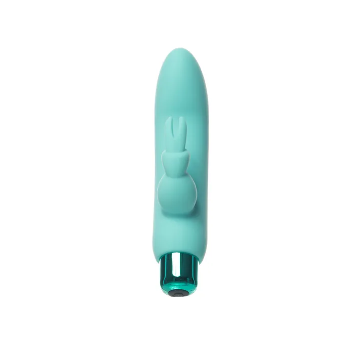 Female Sex Toys PowerBullet PowerBullet Alices Bunny Rechargeable Bullet with Removable Rabbit Sleeve Teal