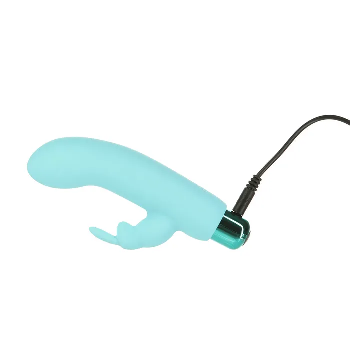 Female Sex Toys PowerBullet PowerBullet Alices Bunny Rechargeable Bullet with Removable Rabbit Sleeve Teal
