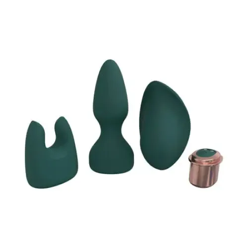 LoveLine Ultimate Kit 10 Speed Silicone Rechargeable Waterproof Forest Green SHOTS AMERICA Female Sex Toys LoveLine Ultimate Kit 10 Speed Silicone Rechargeable Waterproof Forest Green SHOTS AMERICA Female Sex Toys