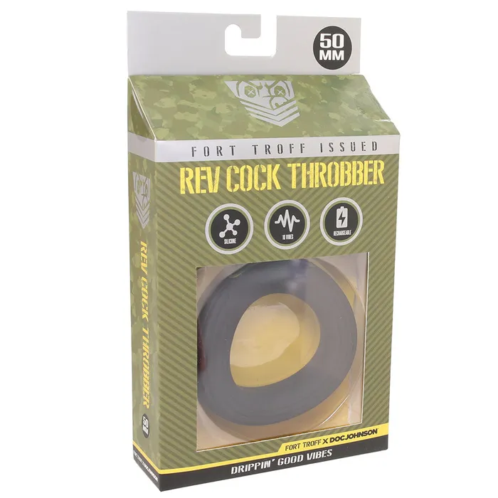 Male Sex Toys Doc Johnson Fort Troff Rev Cock Throbber Ring in 50mm