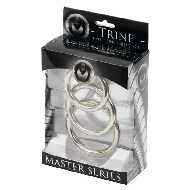 Master Series Male Sex Toys Master Series Trine Steel Cring Collection