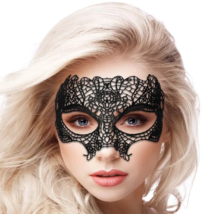 Ouch Princess Lace Mask in Black Shots Toys Anal