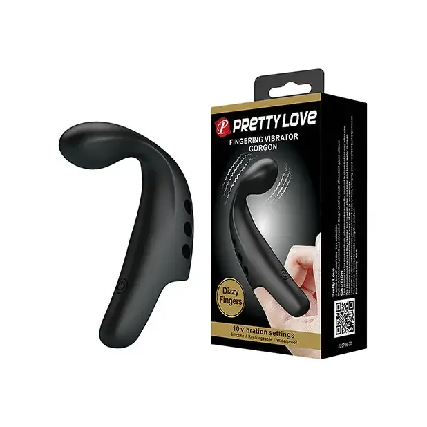 Pretty Love Pretty Love Gorgon Finger Vibrator Black Vibrators