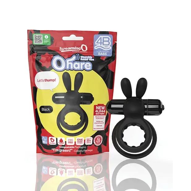 Screaming O Vibrators Screaming O 4B Ohare Vibrating Rabbit Double Cockring