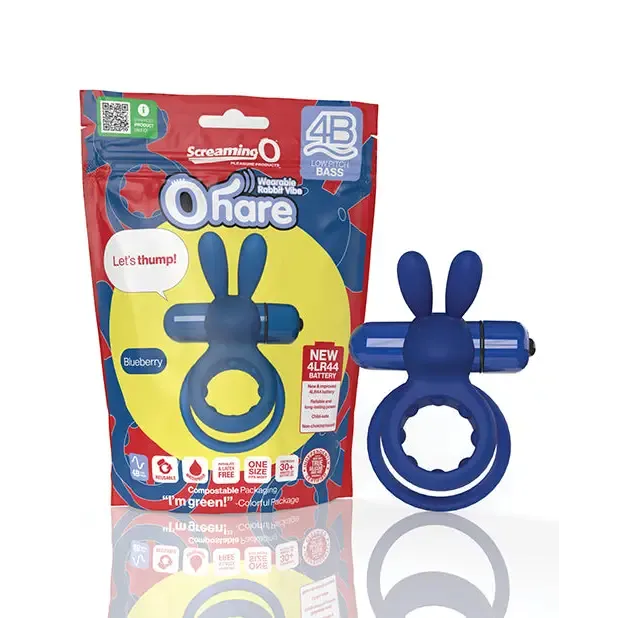 Screaming O Vibrators Screaming O 4B Ohare Vibrating Rabbit Double Cockring