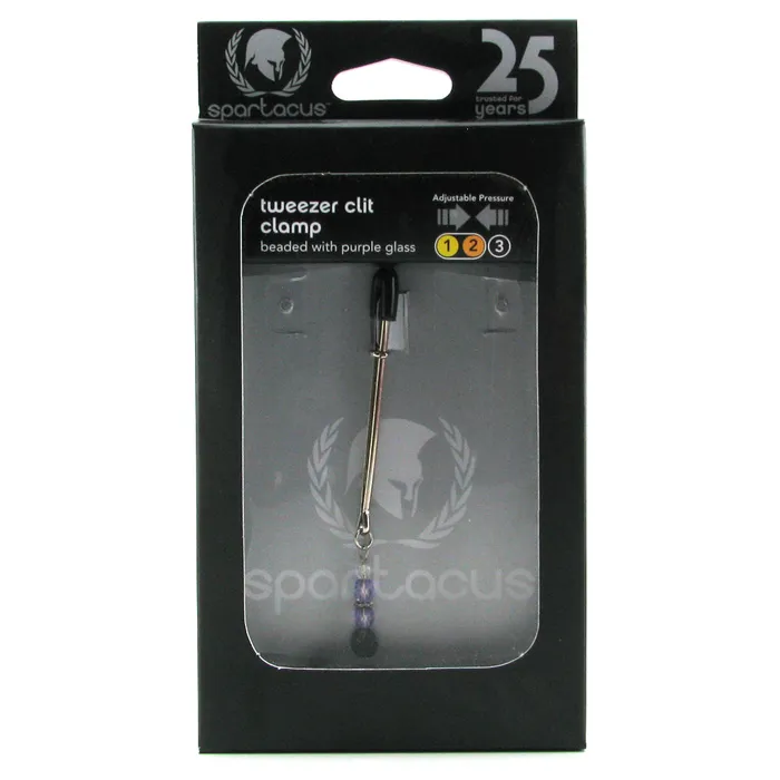 Tweezer Clit Clamp with Purple Beads Spartacus Anal Tweezer Clit Clamp with Purple Beads Spartacus Anal