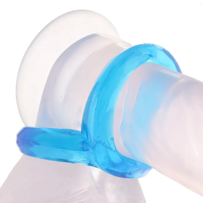 Vibrators Electric Eel Blue Line Duo Cock And Ball Rings