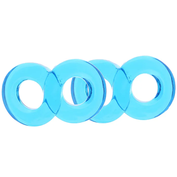 Vibrators Electric Eel Blue Line Duo Cock And Ball Rings