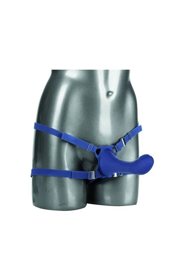 Cal Exotics Cal Exotics Her Royal Harness ME2 Thumper StrapOn Blue Female Sex Toys Cal Exotics Cal Exotics Her Royal Harness ME2 Thumper StrapOn Blue Female Sex Toys