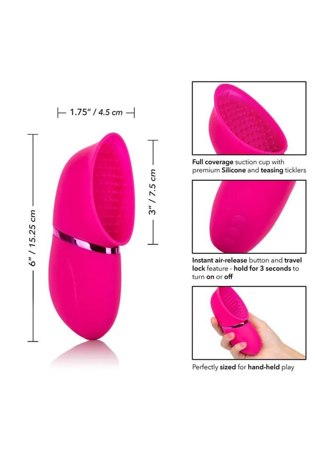 Cal Exotics Intimate Pump Rechargeable Full Coverage Pump Pink Cal Exotics Female Sex Toys