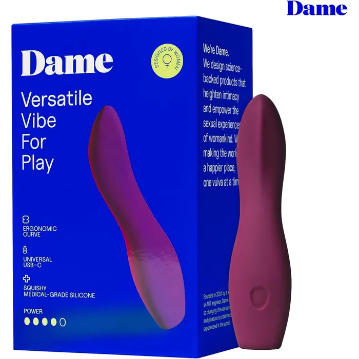 Dame Dip 20 Bullet Vibrator Plum Dame Products Female Sex Toys