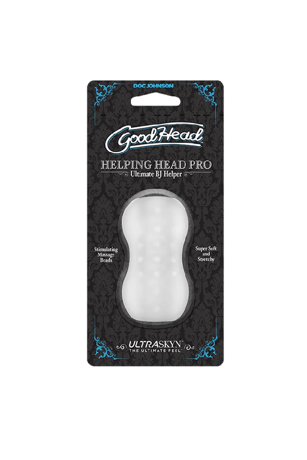 Doc Johnson Male Sex Toys Doc Johnson GoodHead Helping Head Stroker Pro Clear