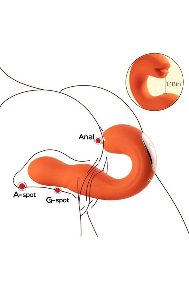 Honey Play Box Joi Rotating Head GSpot Vibrator Clit Licker Orange Honey Play Box Female Sex Toys