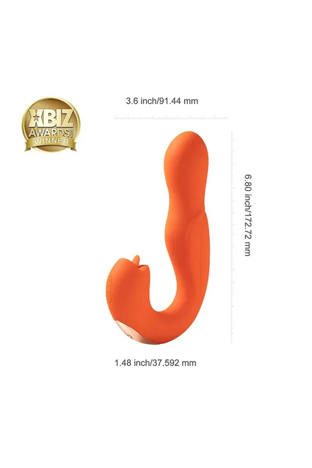 Honey Play Box Joi Rotating Head GSpot Vibrator Clit Licker Orange Honey Play Box Female Sex Toys