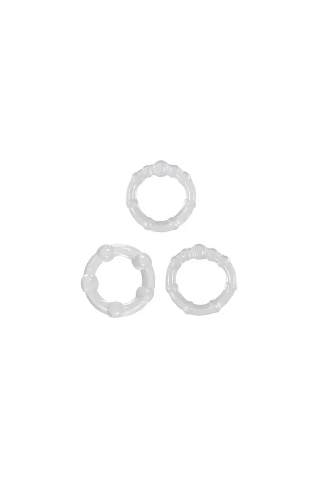 NS Novelties Renegade Intensity Cock Rings 3pk Clear NS Novelties Anal