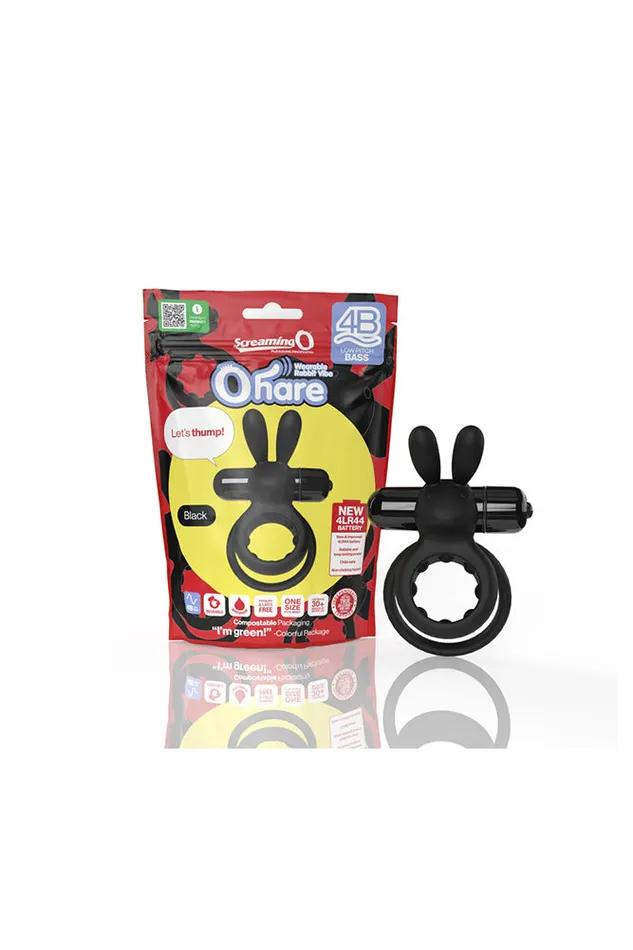 Screaming O 4B O Hare Vibrating Rabbit Double Cock Ring Various Colors Screaming O Male Sex Toys