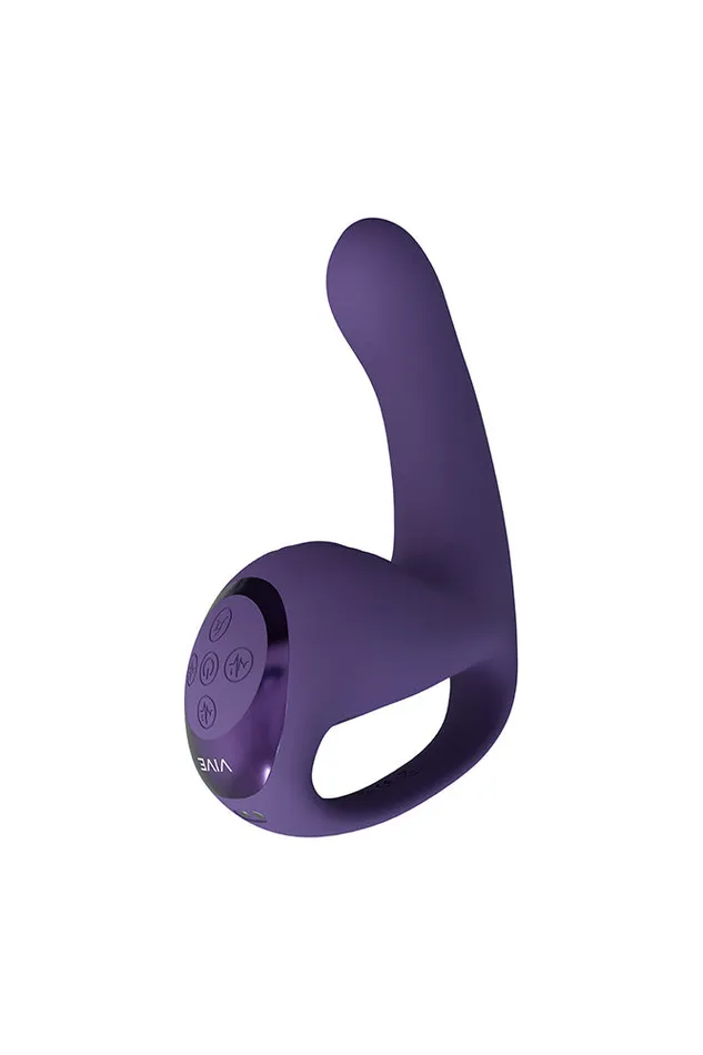 Shots Toys Vibrators Shots Toys VIVE Riko Triple Thumper with Finger Motion Vibrator Purple