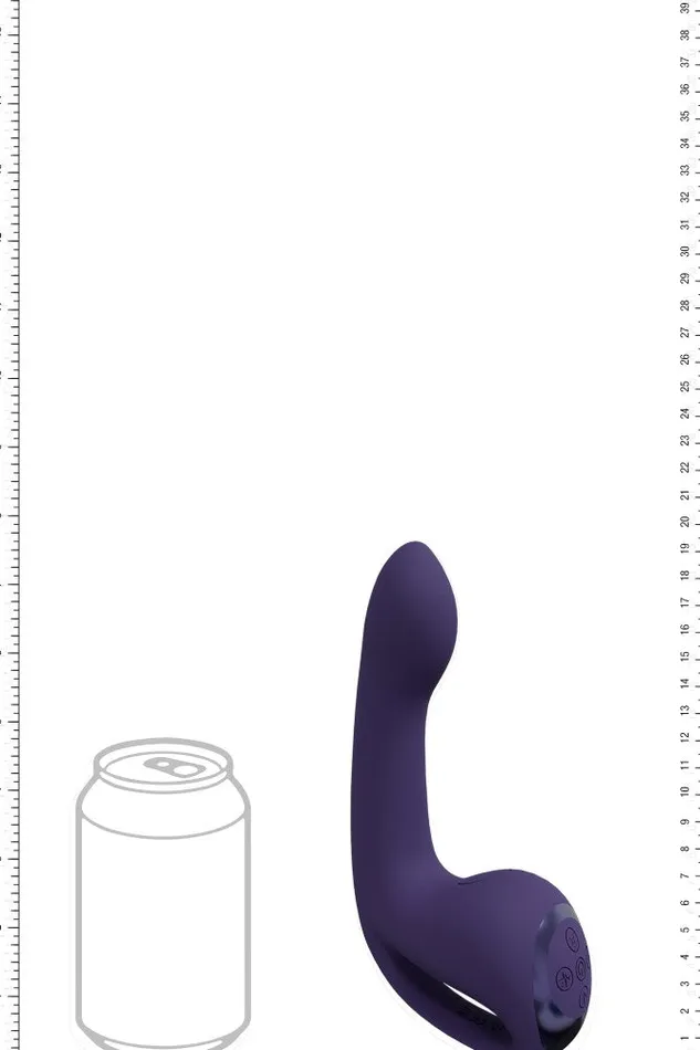 Shots Toys Vibrators Shots Toys VIVE Riko Triple Thumper with Finger Motion Vibrator Purple