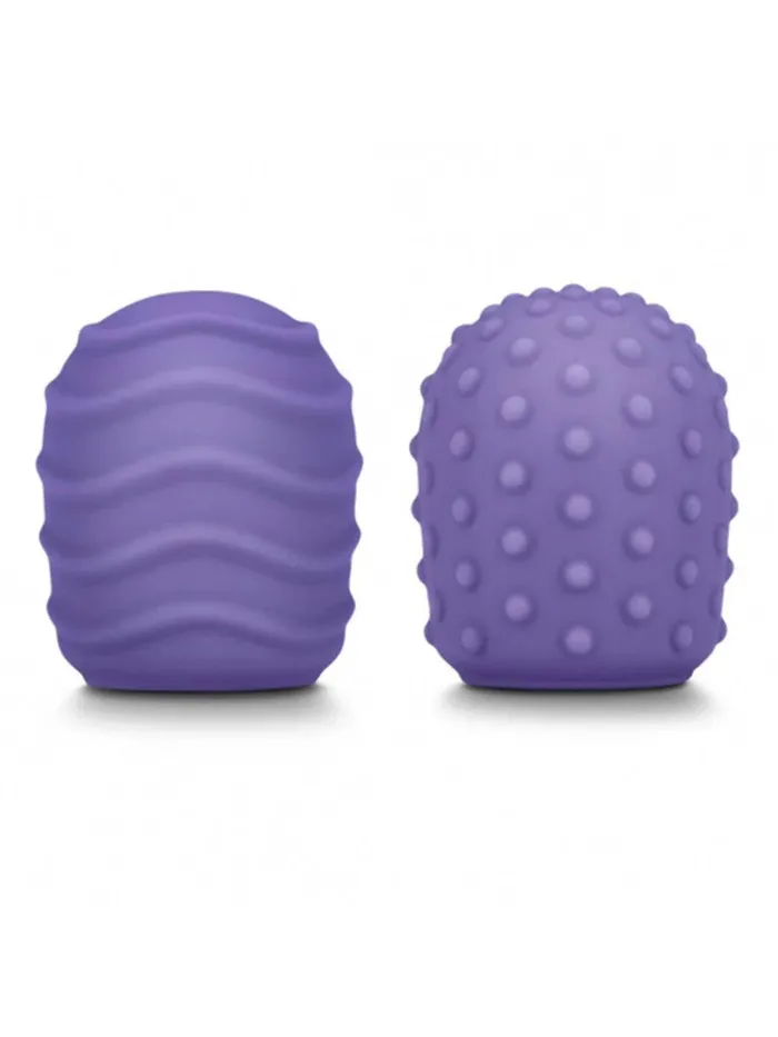 Vibrators Multi Use Petite Textured Wand Attachments Le Wand 2 Pack Le Wand