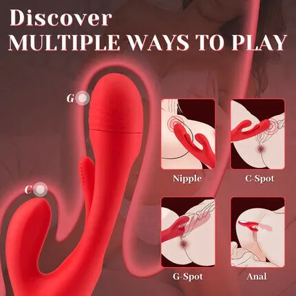 AcmeJoy Female Sex Toys ORENA Gspot 7 TongueLike Rabbit Vibrator