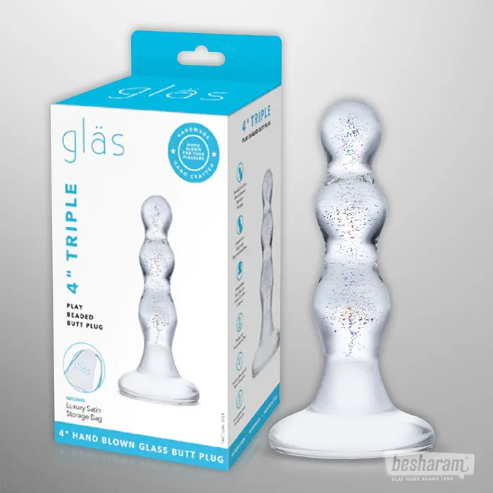 Anal Glas Glas Triple Play Beaded Butt Plug
