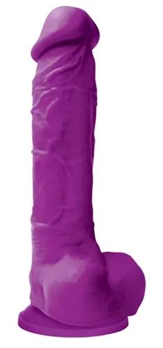 Dildos Colours Pleasures 8 Inch Dildo Purple nsnovelties