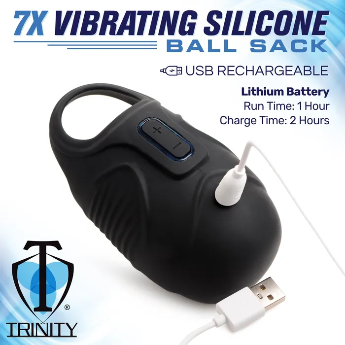 Female Sex Toys Trinity Men 7x Vibrating Silicone Testicle Massager