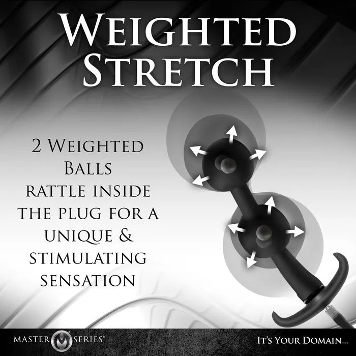 Male Sex Toys Master Series Ass Rattler Weighted Inflatable Silicone Anal Plug