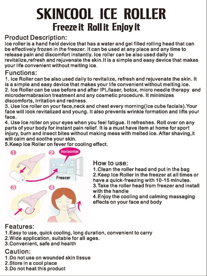 missammy Cold Cooling Therapy Skin Cool Ice Roller Body Facial Massager Face Beauty Tool 392 Female Sex Toys