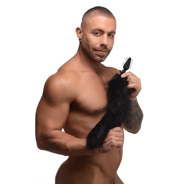 Small Vibrating Anal Plug with Interchangeable Fox Tail Tailz Male Sex Toys Small Vibrating Anal Plug with Interchangeable Fox Tail Tailz Male Sex Toys