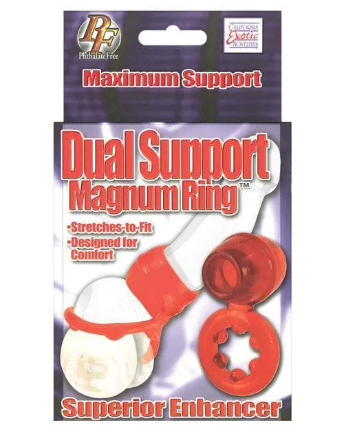 California Exotic Novelties Dual Support Magnum Ring Red Vibrators